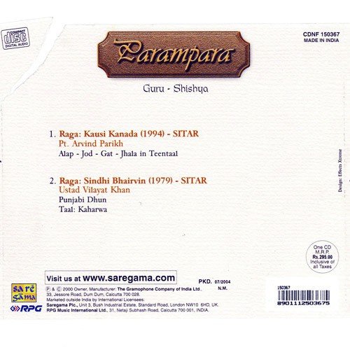 Kausi Kanada Alap N Jod N Gat Pt.Arvind Parikh - Various Artists